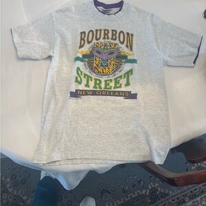 Vintage Gray Bourbon Street New Orleans T-Shirt size L